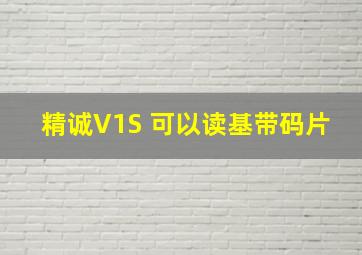 精诚V1S 可以读基带码片